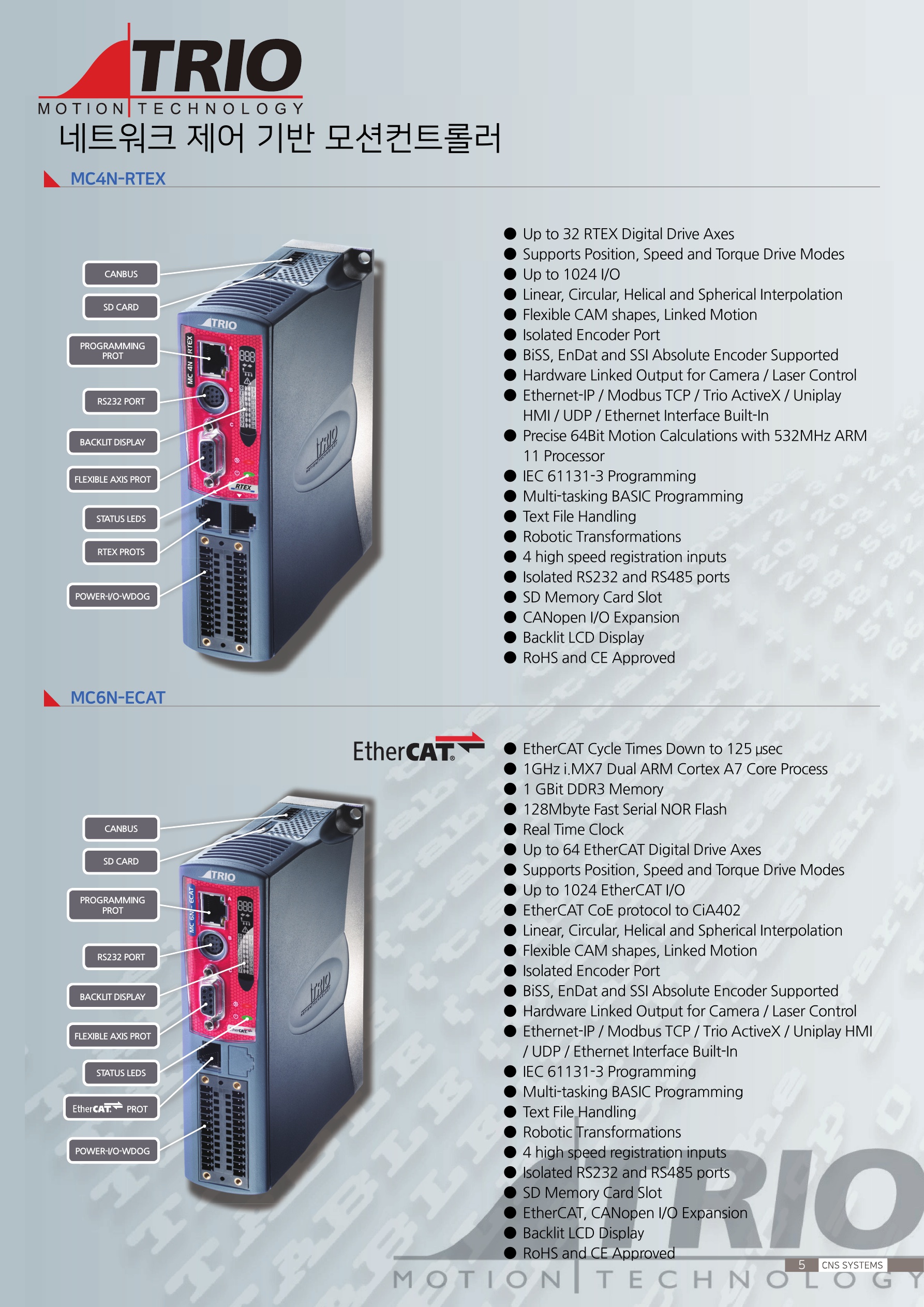 [Trio Motion Controller] Motion Controller - CNS시스템